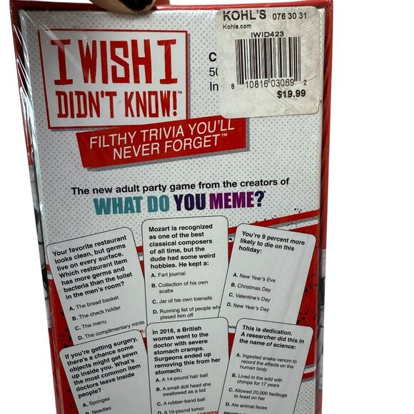 WHAT DO YOU MEME? I Wish I Didn't Know - The Filthy Trivia Party Game NEW - Picture 5 of 8